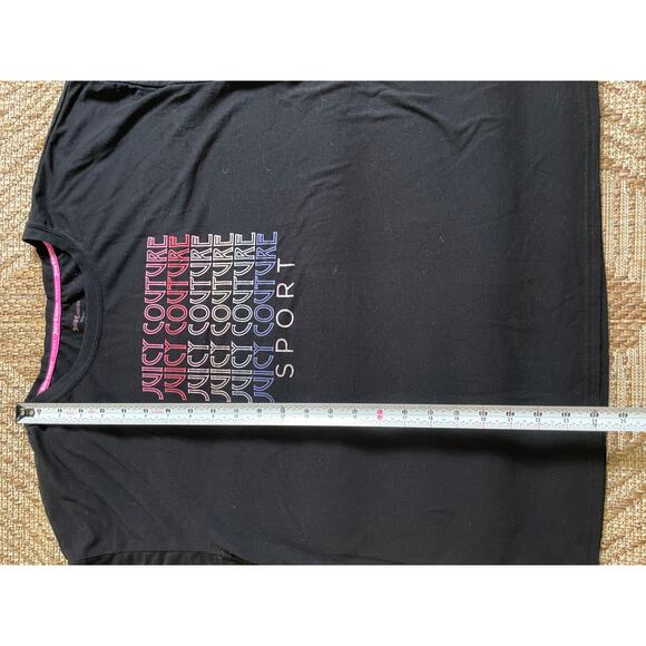 Juicy Couture Sport Black casual Y2K T-Shirt SZ Large with logo in Multi colors - Picture 6 of 6